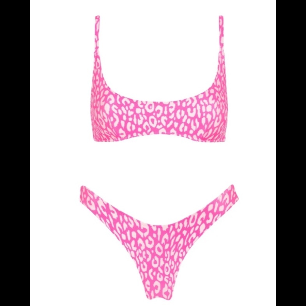 Triangl Pjnk Leopard bikini size Small